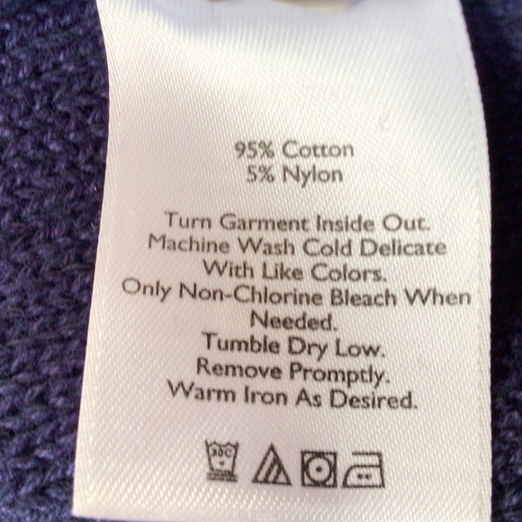 Eddie Bauer Navy Sweater, Large - Picture 5 of 5